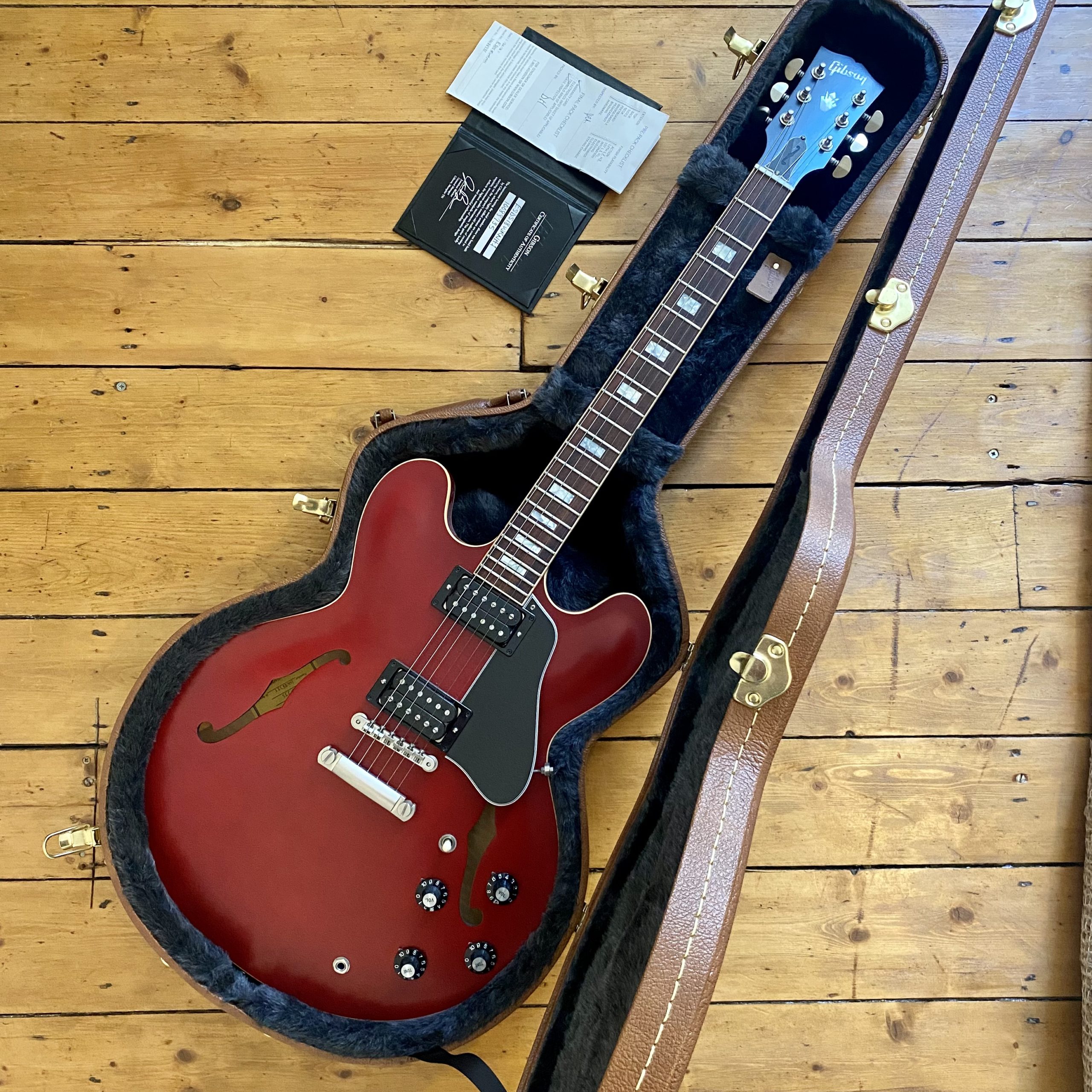 Gibson ES-335 Reissue Block Inlay Limited Run Satin Cherry 2018 